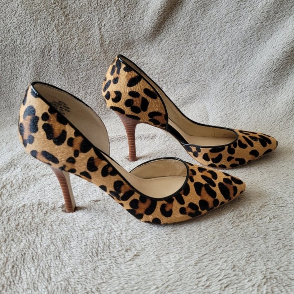 Anne Klein Zya leopard print d'orsay heels size 8.5 - Picture 5 of 10
